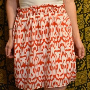 Francesca's Red A Line Skirt